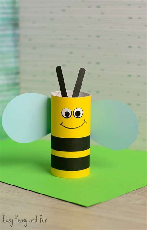 Toilet Paper Roll Bee Craft for Kids - Easy Peasy and Fun