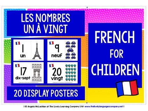 PRIMARY FRENCH NUMBERS 1-20 FLASHCARDS / DISPLAY POSTERS by LivelyLearning - Teaching Resources ...