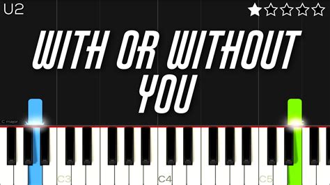 U2 - With or Without You | EASY Piano Tutorial - YouTube