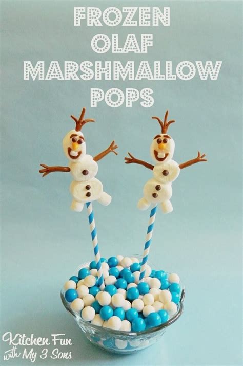 Easy Olaf Marshmallow Pops from the Disney movie Frozen! - Kitchen Fun ...