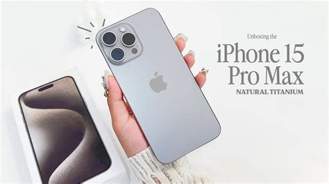 iPhone 15 Pro Max Natural Titanium (1TB) aesthetic unboxing 🩶 asmr ...