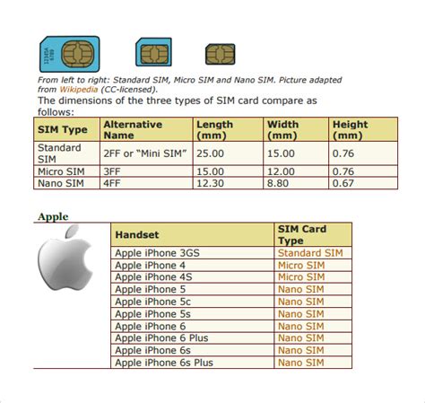 FREE 9+ Sample Micro SIM Templates in PDF | MS Word