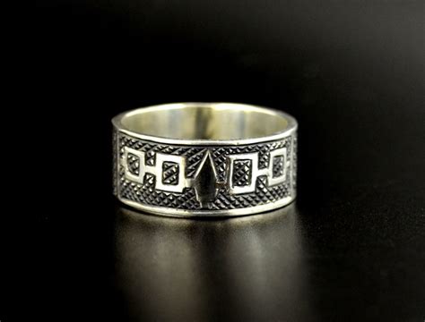 Sterling Iroquois Flag Ring With Antiqued Finish First Nations - Etsy