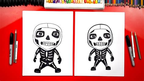 How To Draw The Skull Trooper From Fortnite - Art For Kids Hub