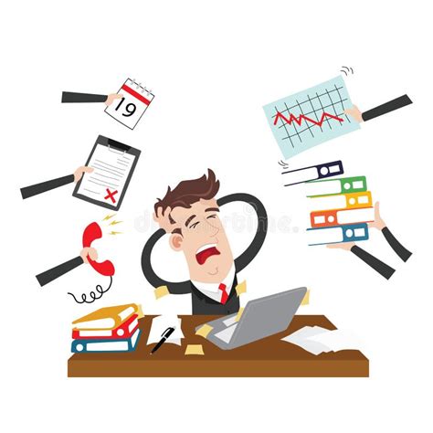 Exhausted and Stressed Businessman Stock Vector - Illustration of concept, business: 66480485