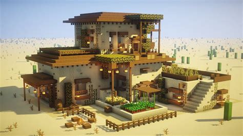 Minecraft: How to Build a Large Desert House Tutorial (EPIC) | Minecraft houses, Minecraft house ...