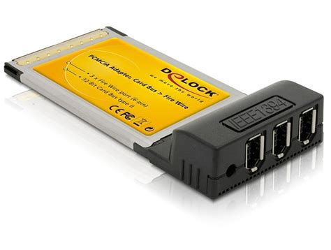 Delock Products 61108 Delock PCMCIA adapter, CardBus to 3 x FireWire