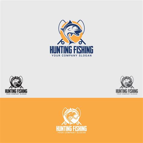 HUNTING FISHING LOGO DESIGN TEMPLATE 1993141 Vector Art at Vecteezy