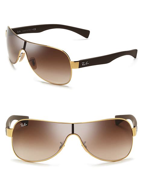 Ray-ban New Shield Sunglasses in Brown for Men (shiny gold) | Lyst