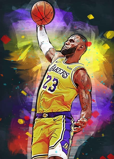 'LeBron James LA Lakers' Poster Print by Fasata Design | Displate | Lebron james lakers, Lebron ...