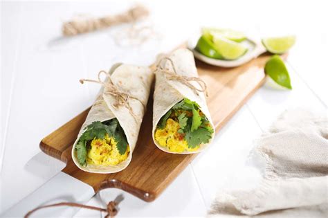 Curried Cauliflower Roti Wrap Recipe | Healthy Lunch Box