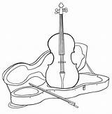 Cello Coloring Page sketch template