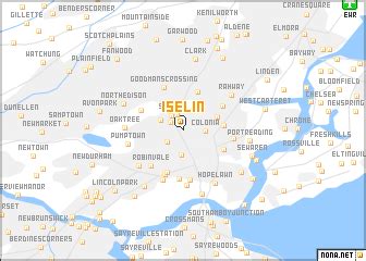 Iselin (United States - USA) map - nona.net