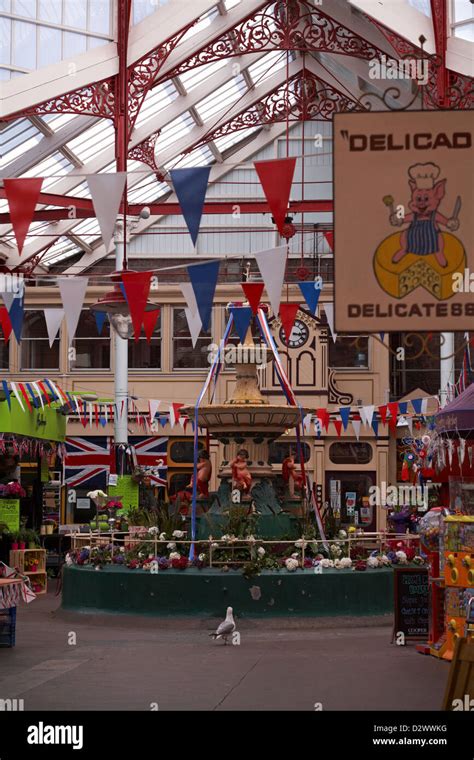 market St Helier, Jersey in July Stock Photo - Alamy