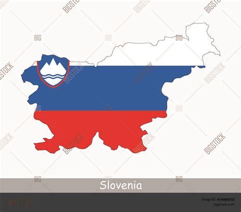 Slovenia Flag Map. Vector & Photo (Free Trial) | Bigstock