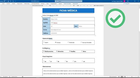 Como crear un formulario para rellenar en WORD - YouTube