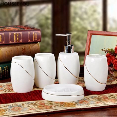 Luxury Household Wash Brush Cup, Liquid Soap Dispensers, Soap Dishes Bone China Ceramics ...