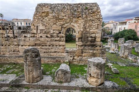 Ruins in Syracuse stock photo. Image of pillars, sicily - 88153434