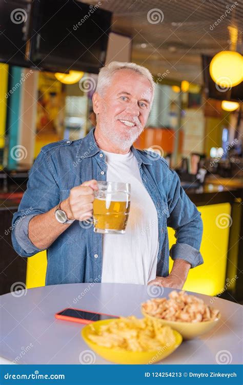 Happy Nice Aged Men Cheering with Beer Stock Image - Image of pensioner, diabetes: 124254213