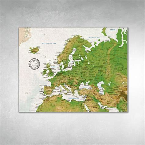 Europe Map With Pins, Push Pin Travel Map for Europe, Map of Europe ...