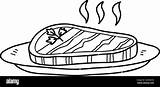 Steak Coloring Page sketch template
