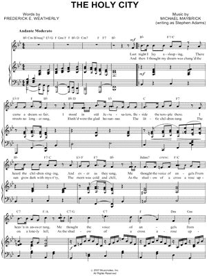 "The Holy City" Sheet Music - 9 Arrangements Available Instantly - Musicnotes