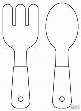 Forks Spoons Coloring Pages sketch template