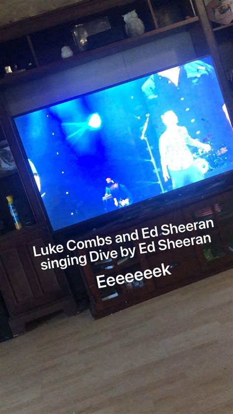 Luke Combs and Ed Sheeran singing Dive by Ed Sheeran in 2022 | Ed ...