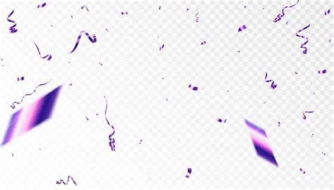 Premium Vector | Purple confetti isolated on transparent background ...