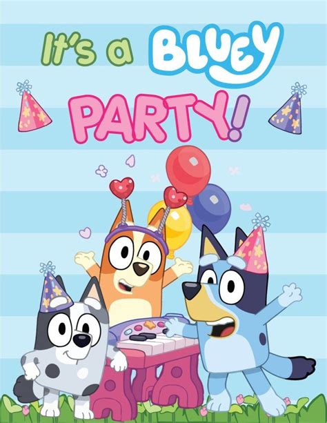 bluey | Free Printables - Page 2 2nd Birthday Party Themes, Blue Birthday, Birthday Images ...