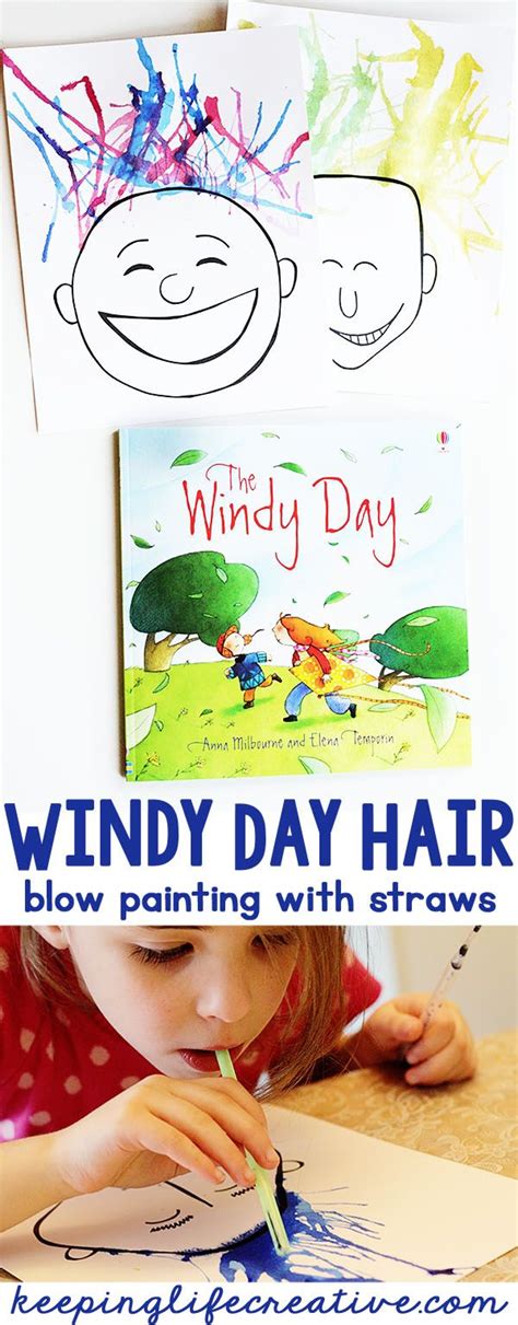 Windy Day Hair Painting with Straws | Weather activities preschool, Preschool weather, Weather ...