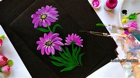 Acrylic Flower Paintings For Beginners