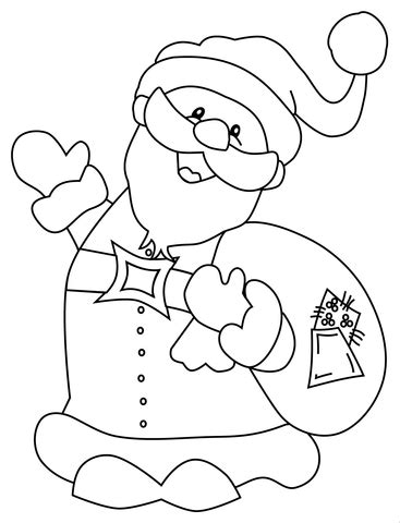 Desenho de Pai Natal para colorir | Desenhos para colorir e imprimir gratis