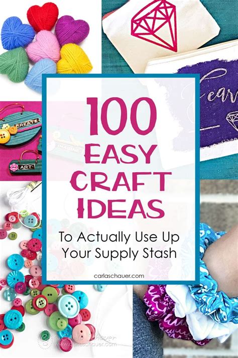 100 Easy Craft Ideas Using Your Supply Stash | Easy crafts, Fun crafts for kids, Easy yarn crafts