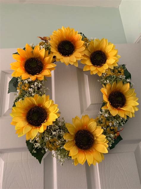 Sunflower Wreath - Etsy