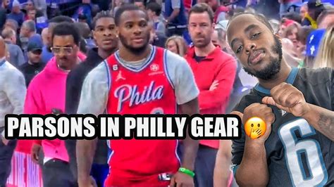 Micah Parsons spotted in a Sixers jersey | Quez and Ward WORKING - YouTube