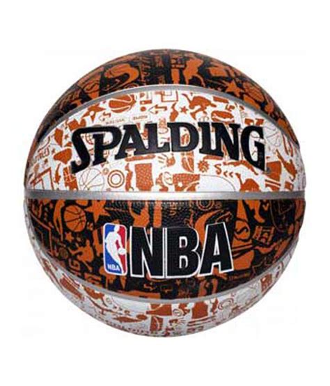 Spalding NBA Graffiti Black/Brown/White Size 7: Buy Online at Best Price on Snapdeal