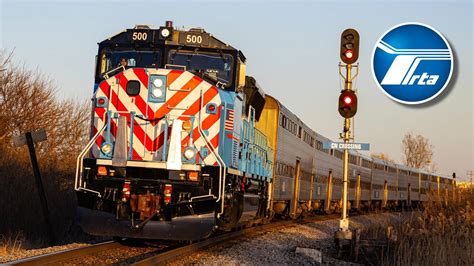 RTA Heritage Unit: Metra SD70MACH #500 at Golden Hour - YouTube