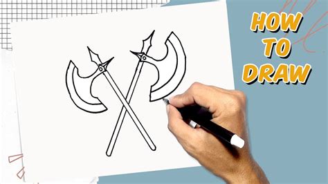 How to Draw Battle Axe - YouTube