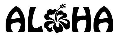 Aloha hibiscus flower vinyl sticker decal Hawaii Hawaiian lei flower Oahu | eBay