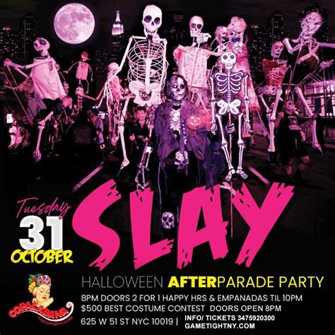 Slay Halloween parade After party at Copacabana Loft 51 NYC 2023 ...