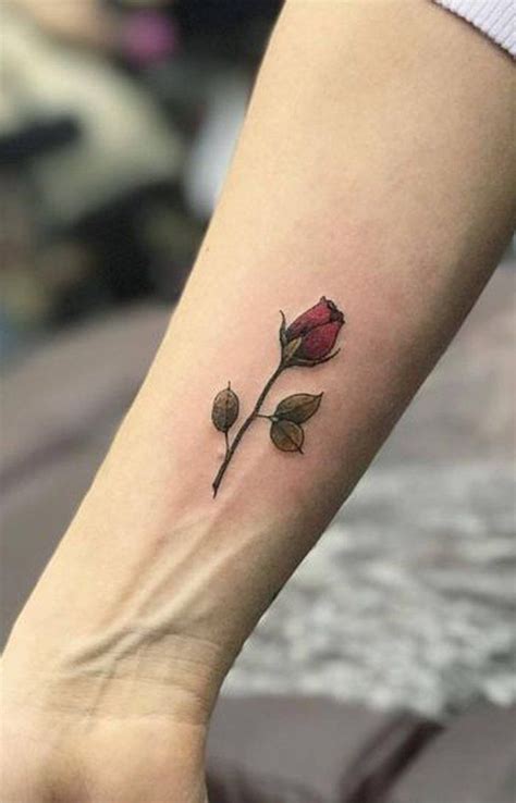 30+ Simple and Small Flower Tattoos Ideas for Women | Rose tattoos on wrist, Small rose tattoo ...