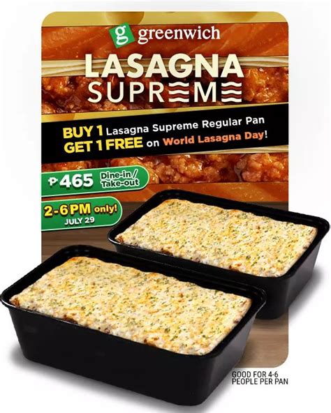 Say Yass! to Two Greenwich Lasagna Supreme Regular Pans for the price ...