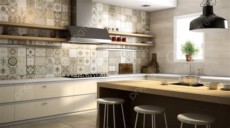 Wall Tiles In A Clean Modern Kitchen Background, Tiles Picture For Kitchen Background Image And ...