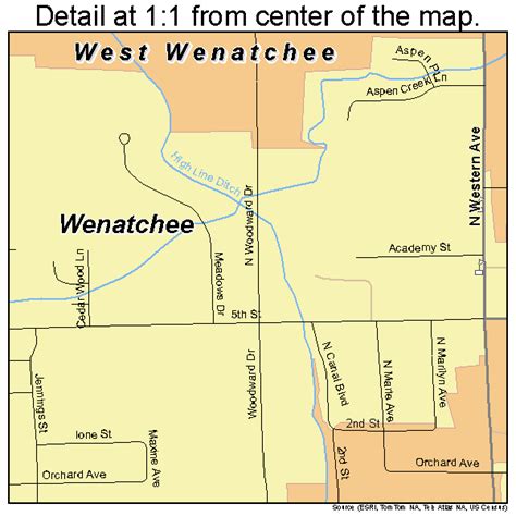 West Wenatchee Washington Street Map 5377910