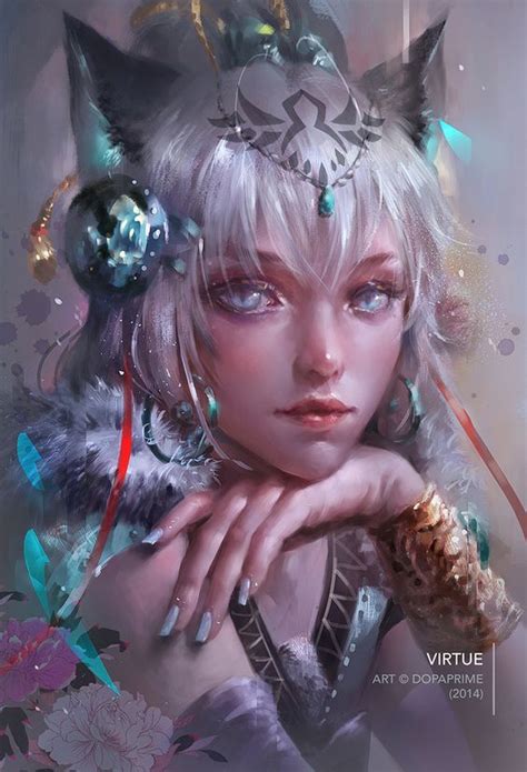 Kitsune | Digital art gallery, Art, Fantasy girl