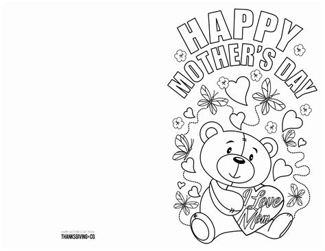 Mother Day Card Coloring Page Elegant Coloring Mother Day Card Coloring Page Cablo in 2020 ...