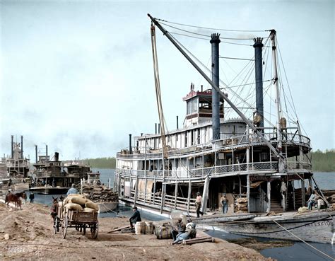 TRANSIT: Riverboat Docked at Falls City. 1900 | Falls city, River boat, Vicksburg