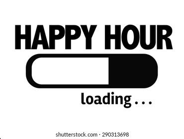 Progress Bar Loading Text Happy Hour Stock Illustration 290313698