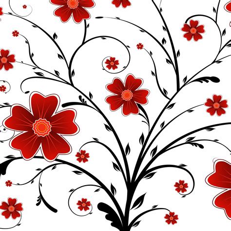 floral pattern | Red Floral Background Vector | 24PSD | Flower graphic design, Graphic design ...